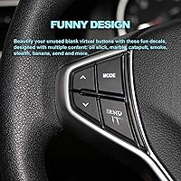 Vista 5 de 2Pcs Novelty Stickers for Car or Truck, Transparent Vinyl, Modern Style, Waterproof, Round, Indoor Use, Novelty Theme, CRT2