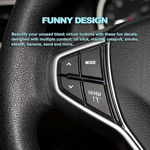 Miniatura 5 de 2 calcomanías novedosas para automóvil o camión, botón sin usar, calcomanías de botón de tablero de control, calcomanías para interruptor de consola
