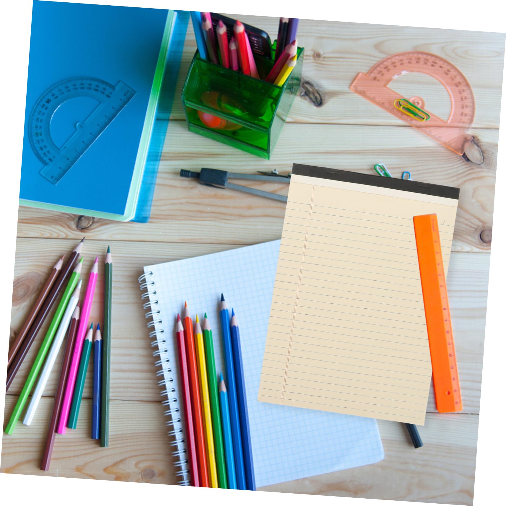 Lurrose Blocco Note Tascabile A4 Strappabile, Comodo Quaderno di Appunti Formato A4, Blocco Note Fogli Facili da Staccare per Ufficio e Scuola, Set da 4 Pezzi senza Residui di Carta