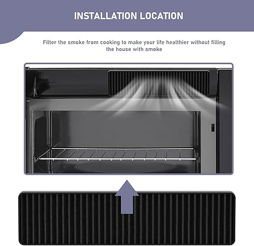 Miniatura 3 de 5230W1A003A Filtro de carbón para microondas compatible con LG Kenmore GE Filtro de aire de carbón para microondas, LMHM2237BD LMV1650ST LMV2031SB