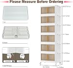 Storage Bins with Lids 5-Tier Plastic Storage Bins, Folding Box with Wheels, Stackable Containers Organizers for Home 49cmx29cmx151cm