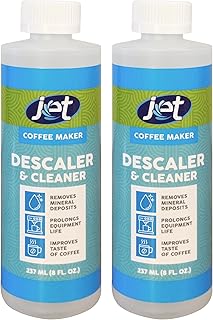 Coffee Maker Cleaner and Descaler 2-Pack – Universal Non-Toxic Descaling Solution for Keurig, Espresso & Drip Machines – Extends Life, Removes Buildup & Odors, 8 oz Each (2-Pack)
