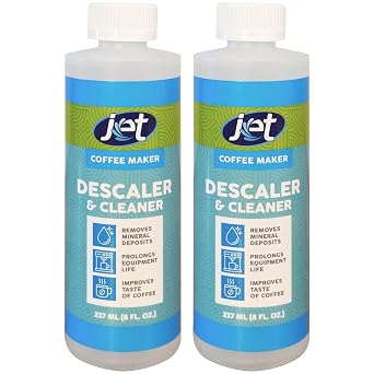 Coffee Maker Cleaner and Descaler 2-Pack Universal Non-Toxic Descaling Solution for Keurig, Espresso & Drip Machines Extends Life, Removes Buildup & Odors, 8 oz Each 2-Pack