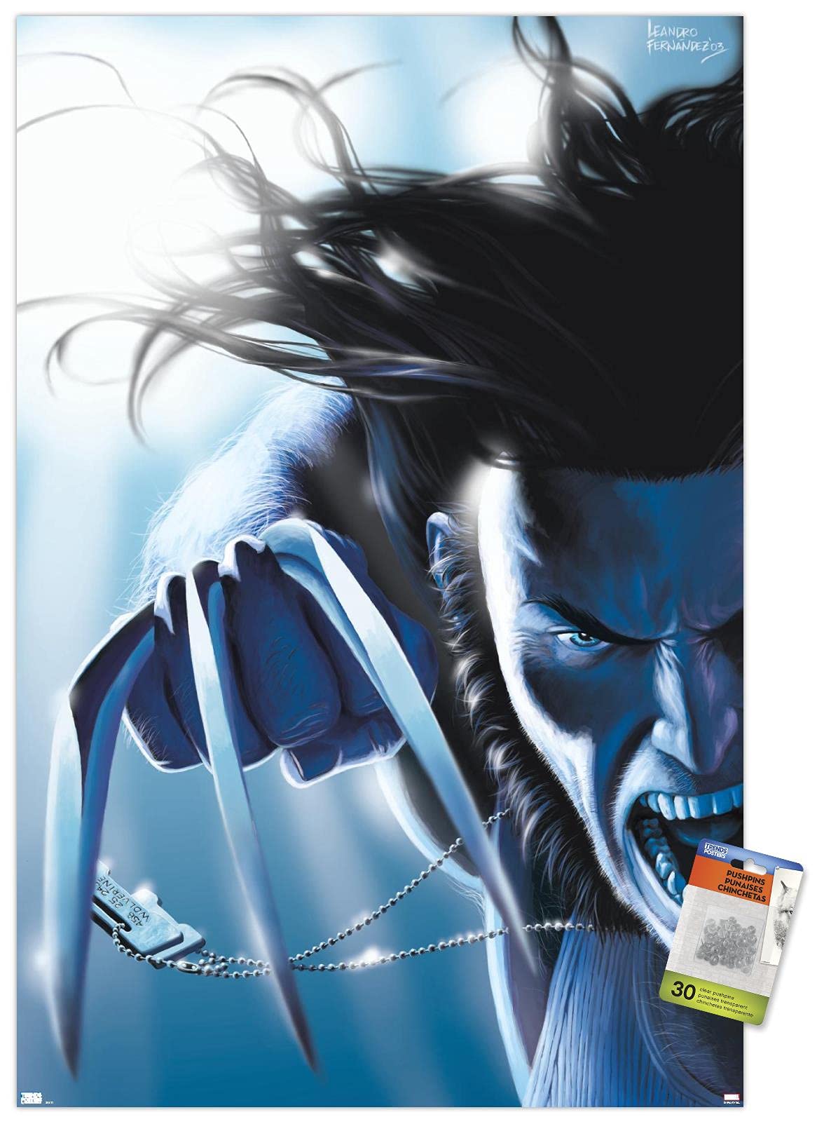 Póster de Wolverine para decorar tu zona gamer y salón de cómics Marvel 6