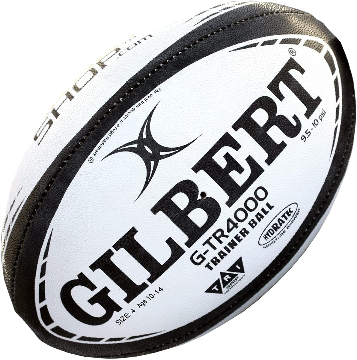 World Rugby Shop X Gilbert G-TR4000 Pelota de rugby - Tallas 3, 4 y 5 para adultos y jóvenes - Cosida a mano - Construcción de 3 capas