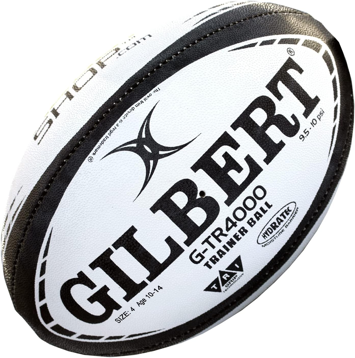 World Rugby Shop X Gilbert G-TR4000 Rugby Ball - Adult and Youth Sizes 3, 4, and 5 - Hand Stitched - 3 Ply Construction
