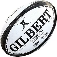 World Rugby Shop X Gilbert G-TR4000 Bola de Rugby - Tamanhos adulto e juvenil 3, 4 e 5 - Costurada à mão - Construção em 3 camadas