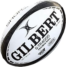 World Rugby Shop X Gilbert G-TR4000 Rugby Ball - Adult and Youth Sizes 3, 4, and 5 - Hand Stitched - 3 Ply Construction