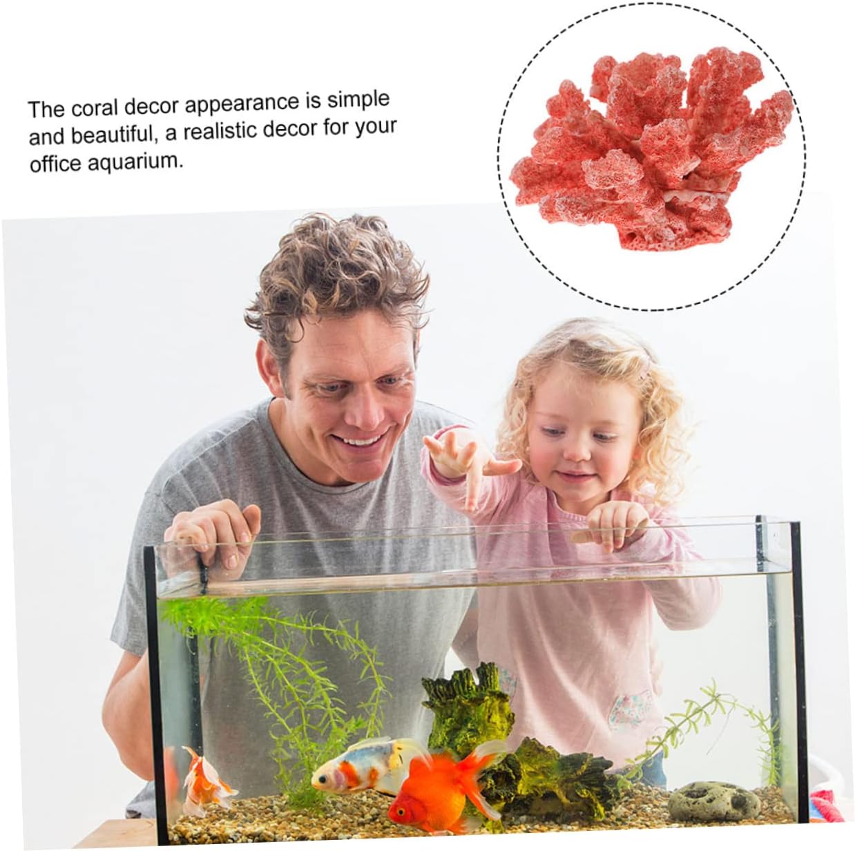 2pcs Fish Tank Coral Ornaments Coral Decoration Coastal Statue Turtle Tank Decorations Nautical Coral Figurine Fish Tank Ornament Mediterranean Decor Faux Reef
