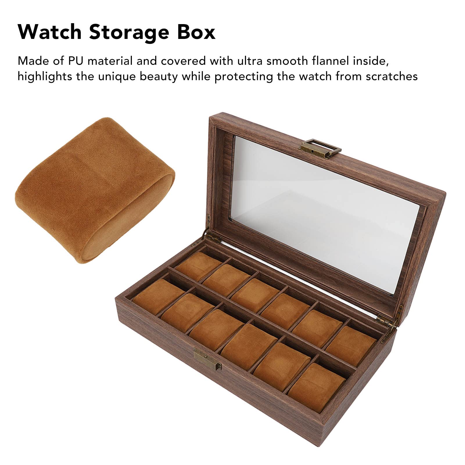 Scatola Organizer per Orologi, Custodia Porta Orologi a 12 Scomparti for Conservazione degli