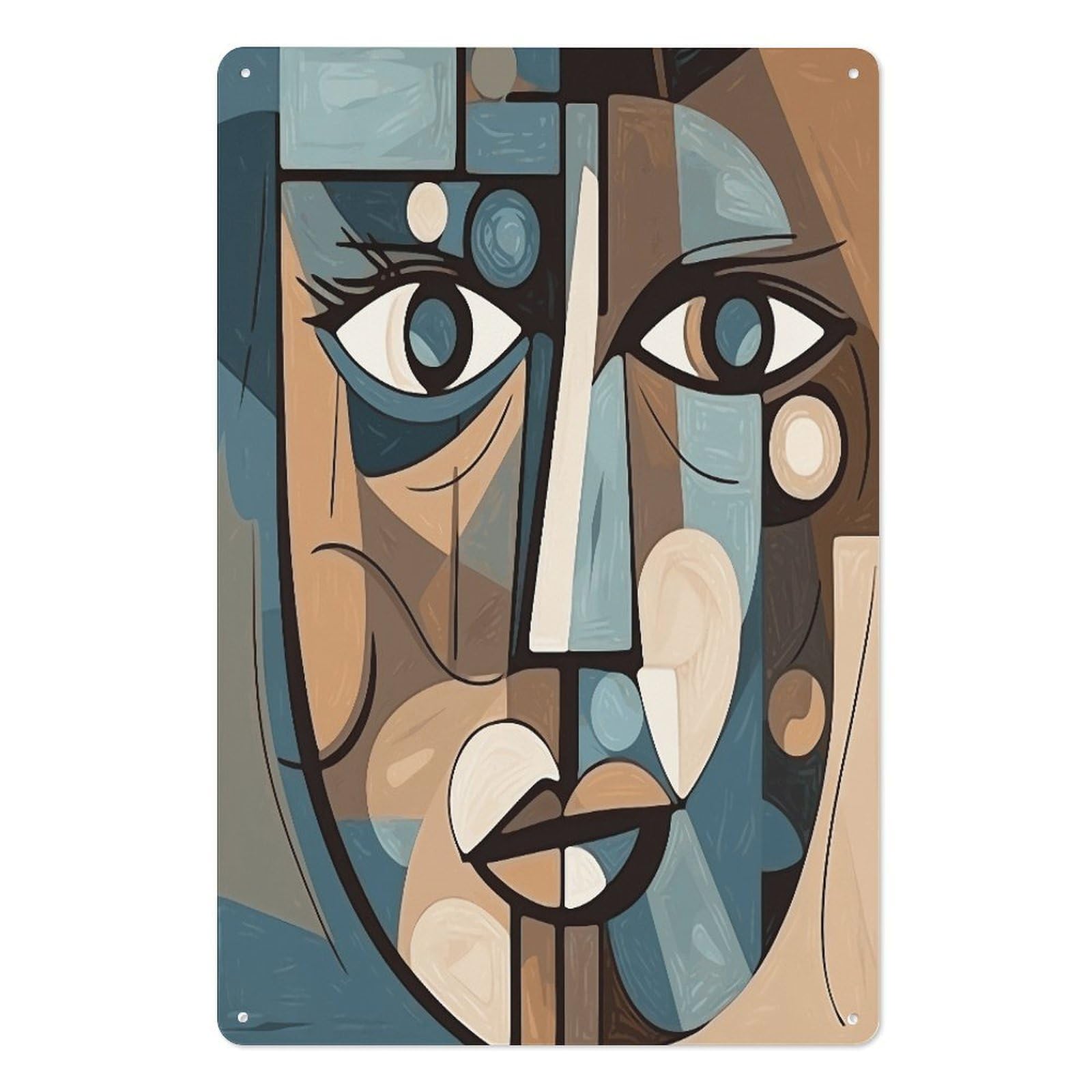 Adfgyerh Style Smiling Woman Drawing Tin Sign Hanging Art Prints,Wall Decor For Gifting And Party Decoration 7.9X11.8 Inch,Wall Art For Home Garden Greenhouse Living Room Bedroom Yard