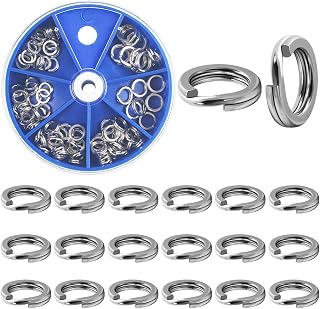 Fishing Split Rings Kit 100pcs Stainless Steel Fishing Lure Rings Connector