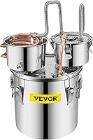 Vista 10 de VEVOR Alcohol Still 5GAL/20L, Destilador de alcohol con barril Thumper, kit de destilería para alcohol con tubo de cobre y termómetro integrado