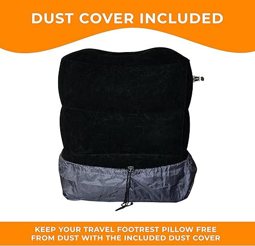 Miniatura 5 de Almohada inflable de viaje, altura ajustable, reposapiés de avión para viajes en avióncochetrenhogaroficina-cama de avión para niños pequeños,