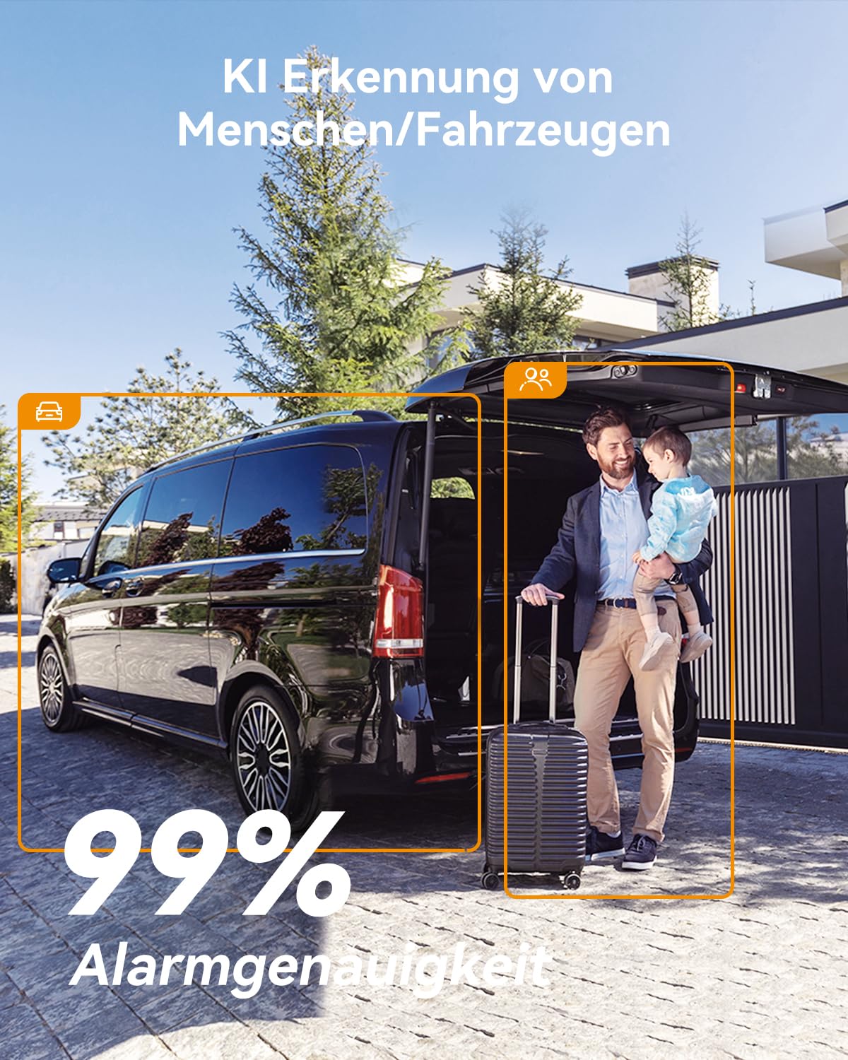Imou 2K Solar Überwachungskamera Aussen Akku mit AI Personen-/Fahrzeugerkennung, 360° PTZ WLAN IP Kamera Outdoor Kabellos, Farbnachtsicht, 2-Wege-Audio, Sirene, Privatmodus, IP65, Kompatibel mit Alexa