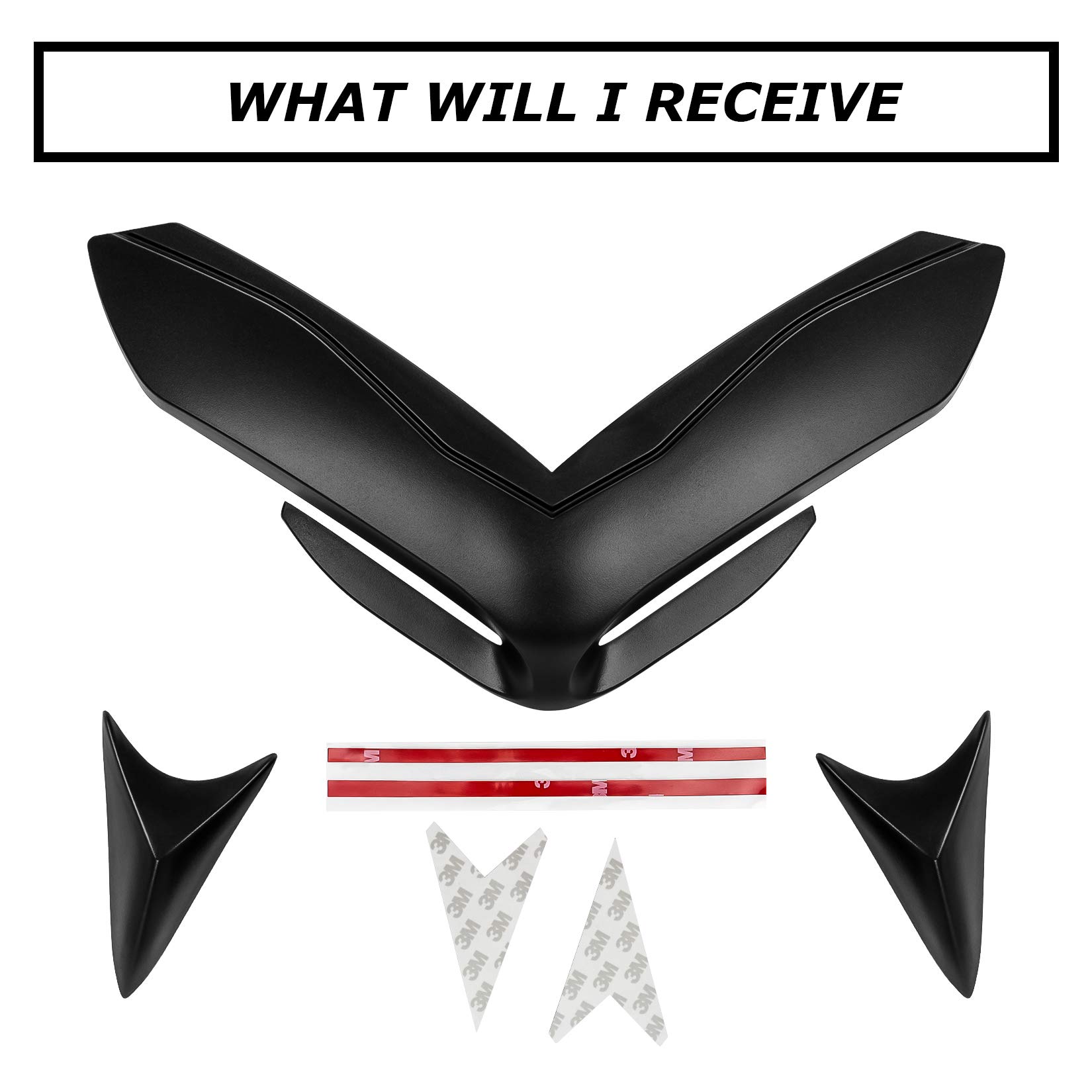 PSLER® Copri Naso Carenatura Anteriore Moto per Z900 2017-2019 (Nero)