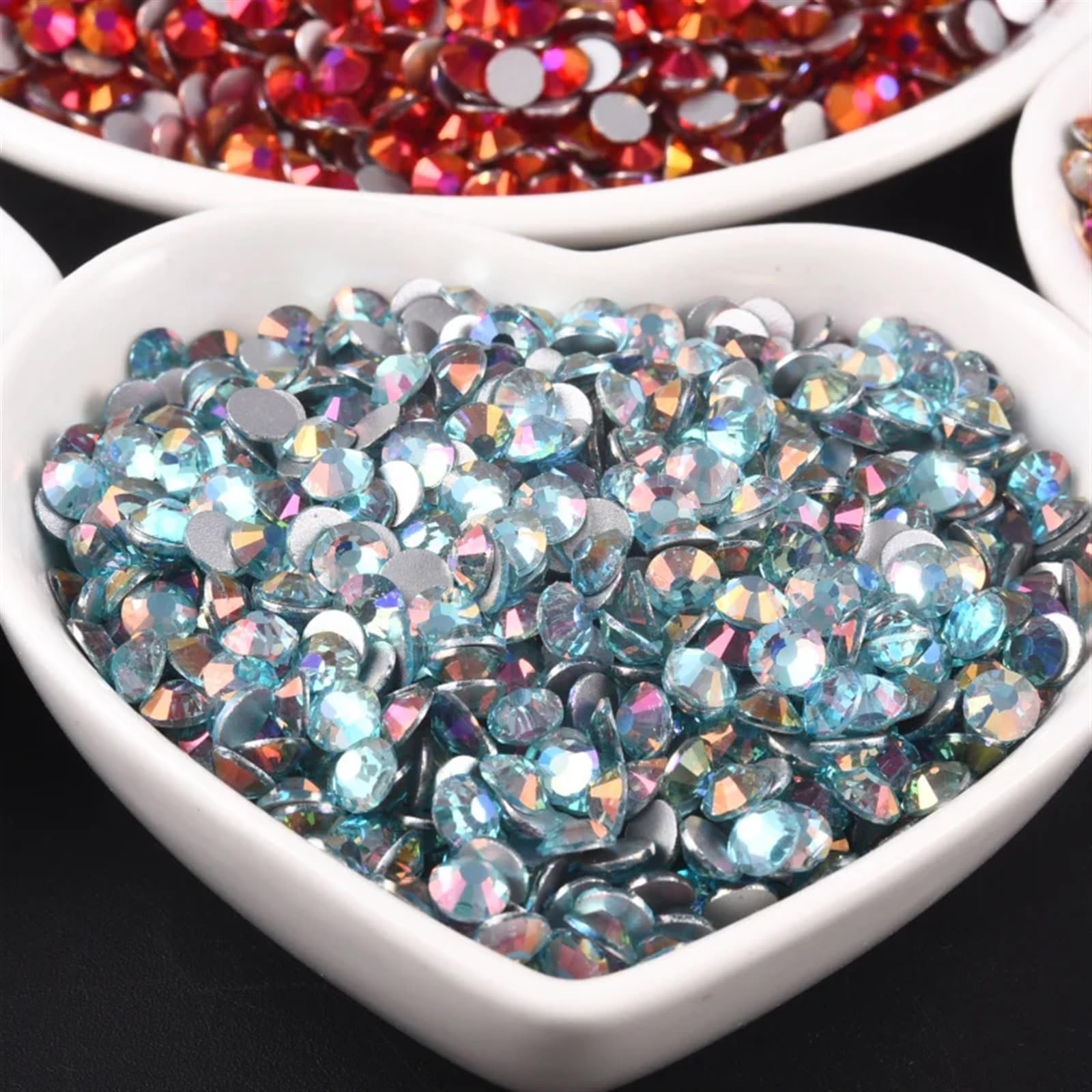 SS3-SS34 Glitter non termoadesivi strass gemme vetro diamante flatback for nail art charms for unghie(Citrine Light,SS30-2880pcs)