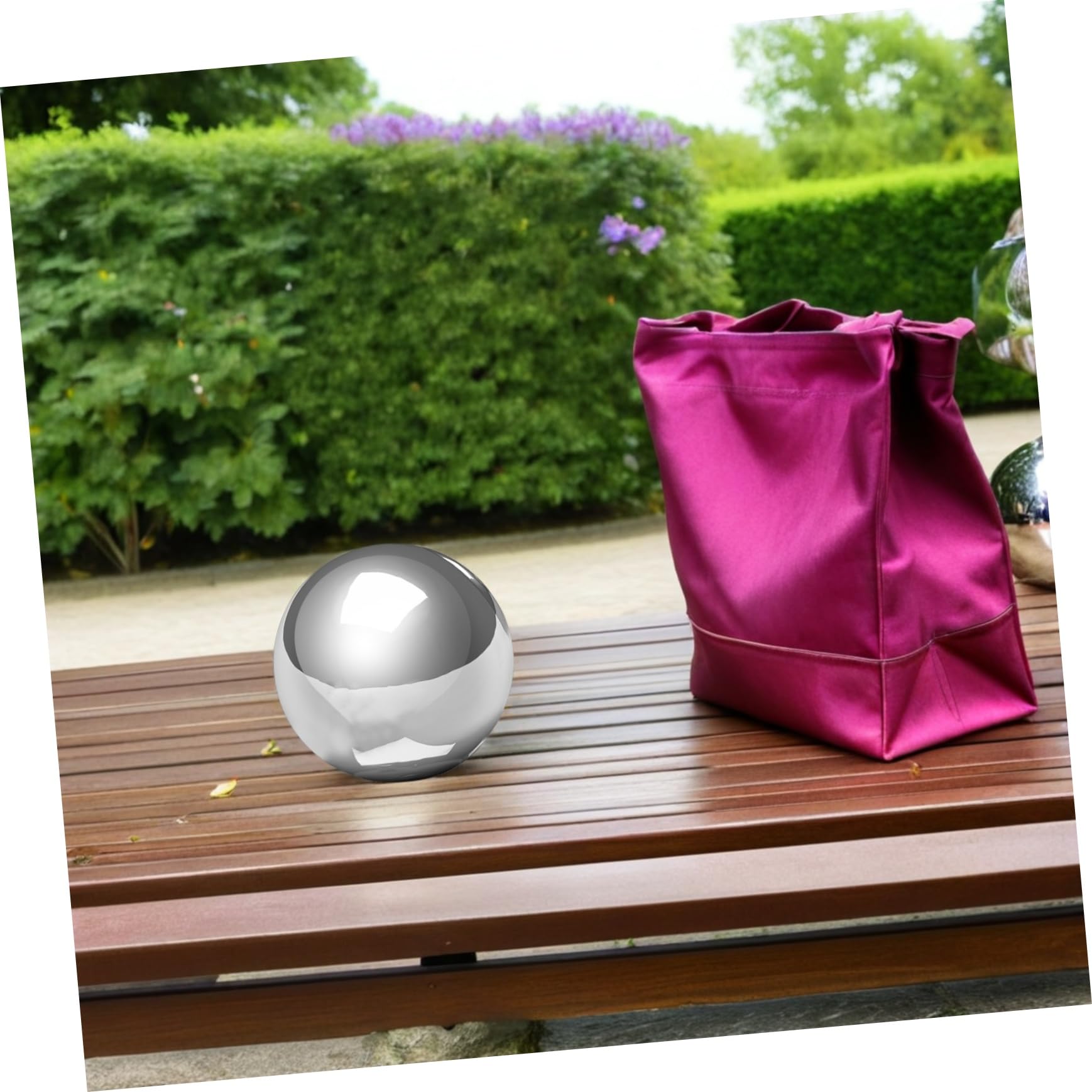 Toddmomy Sfere in Acciaio Inossidabile 304 per Giardino, Sfere Decorative Cava Argento per Laghetti, Pergole e Ambienti Esterni