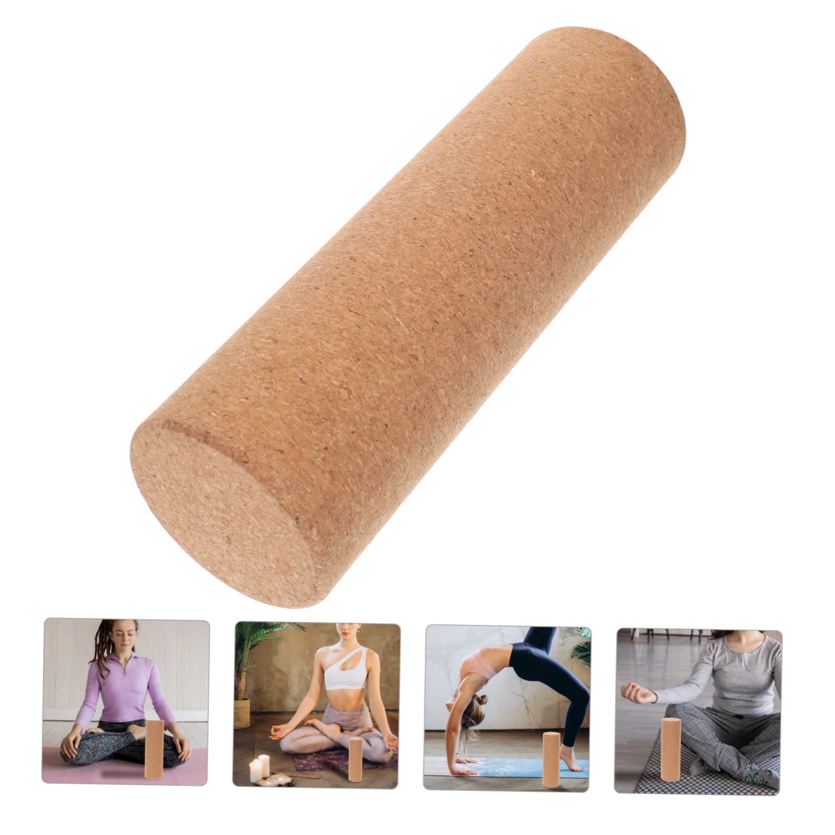 Toyvian Columna De Yoga De Corcho Para Masaje De Espalda Cilindro De Yoga Deportivo Portátil Para Entrenamiento De Flexión De Espalda