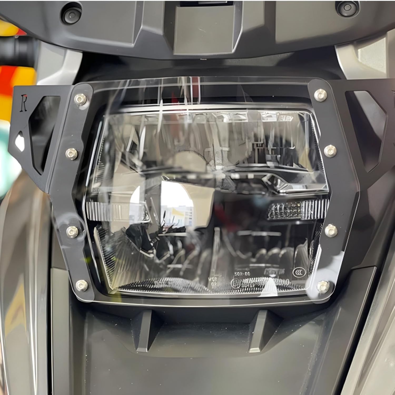 Headlight Grill Cover compatible with Su-zu&ki V-Strom 1050XT/ 1050A Headlight Grille Guards for V-Strom 1050 XT Black Clear Headlamp Covers 2019 2020 2021 2022 2023 2024 (Acrylic-Clear)