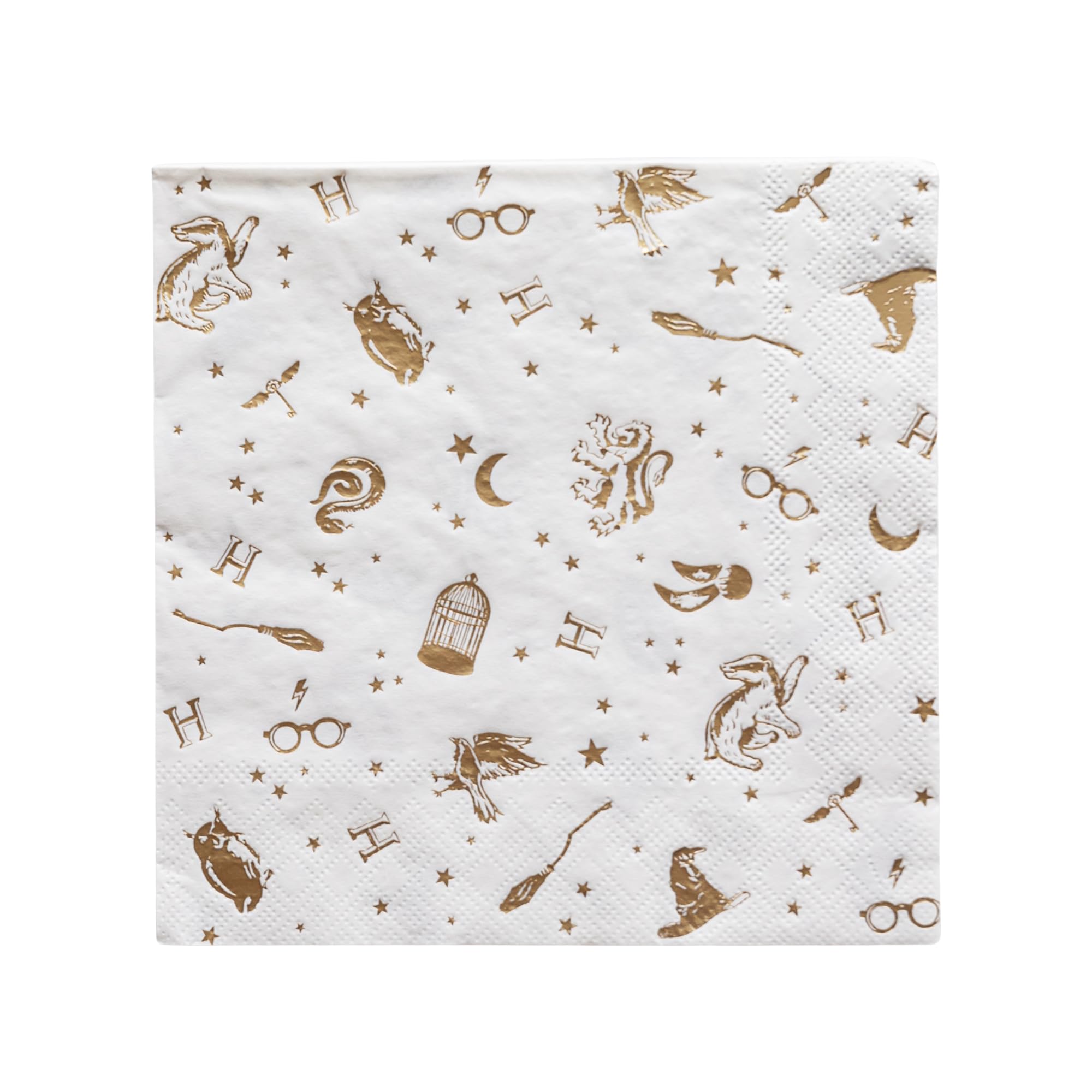 Harry Potter Paper Napkins - Hogwarts™ House Large Paper Napkins | Harry Potter Party Supplies | Table Decor | Gifts for Birthdays, Christmas, and Holidays | 24 Pack (6.5