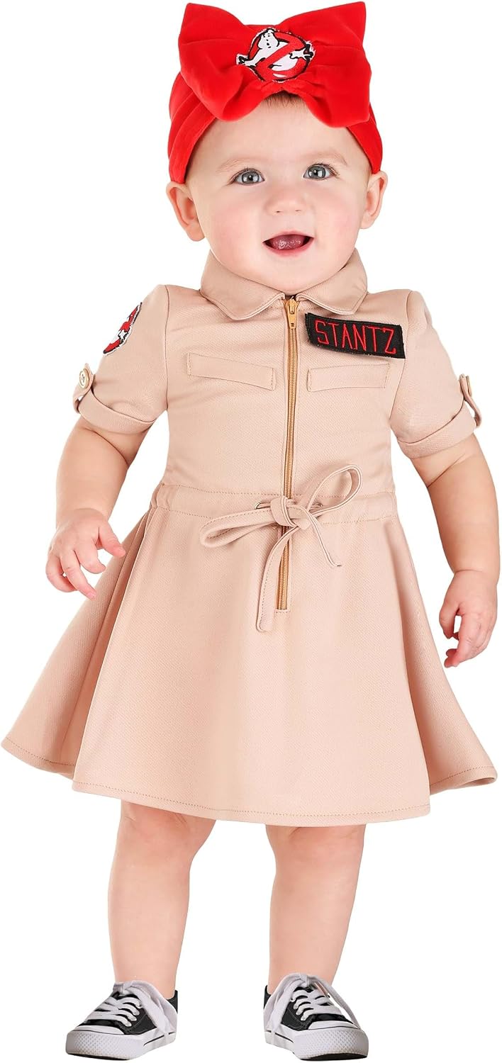 Authentic Ghostbusters Costume for Infants, Baby Costume Dress, Ghost Hunter Outfit for Cosplay & Halloween