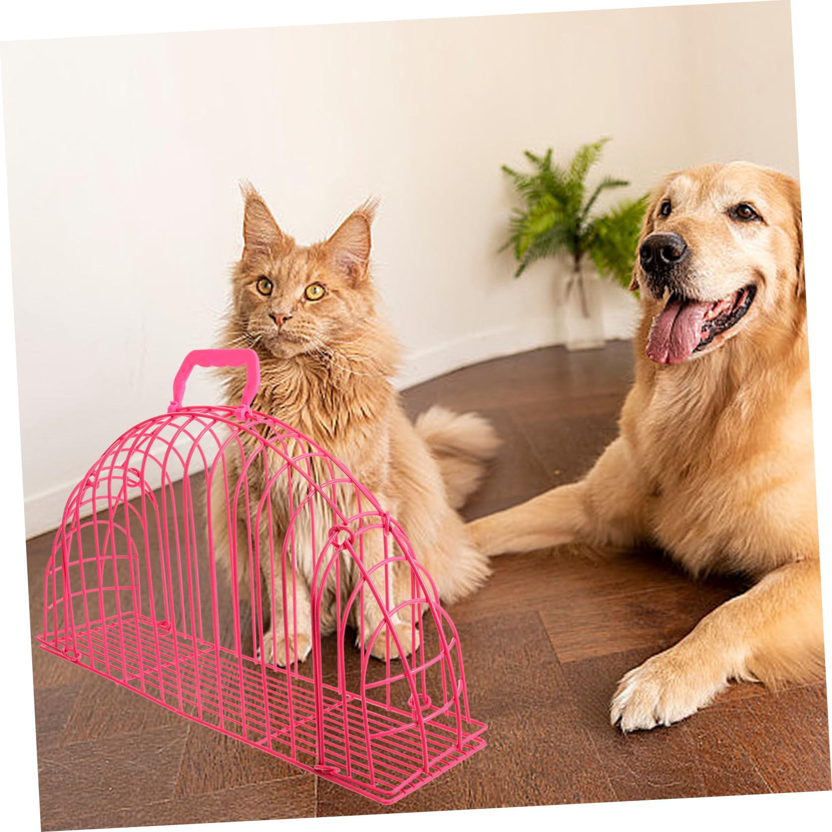 Didiseaon Katzenpflege Duschkäfig Aus Edelstahl Kratzfester Katzenbadekäfig Für Hauskatzen Praktischer Und Tragbarer Katzenkäfig Für Katzenpflege Und Baden