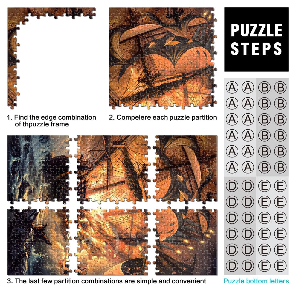 puzzle 2000 pezzi per adulti Nave pirata Giocattoli che creano dipendenza e sfidano l'intelligenza del cervello Idee regalo 70x100cm