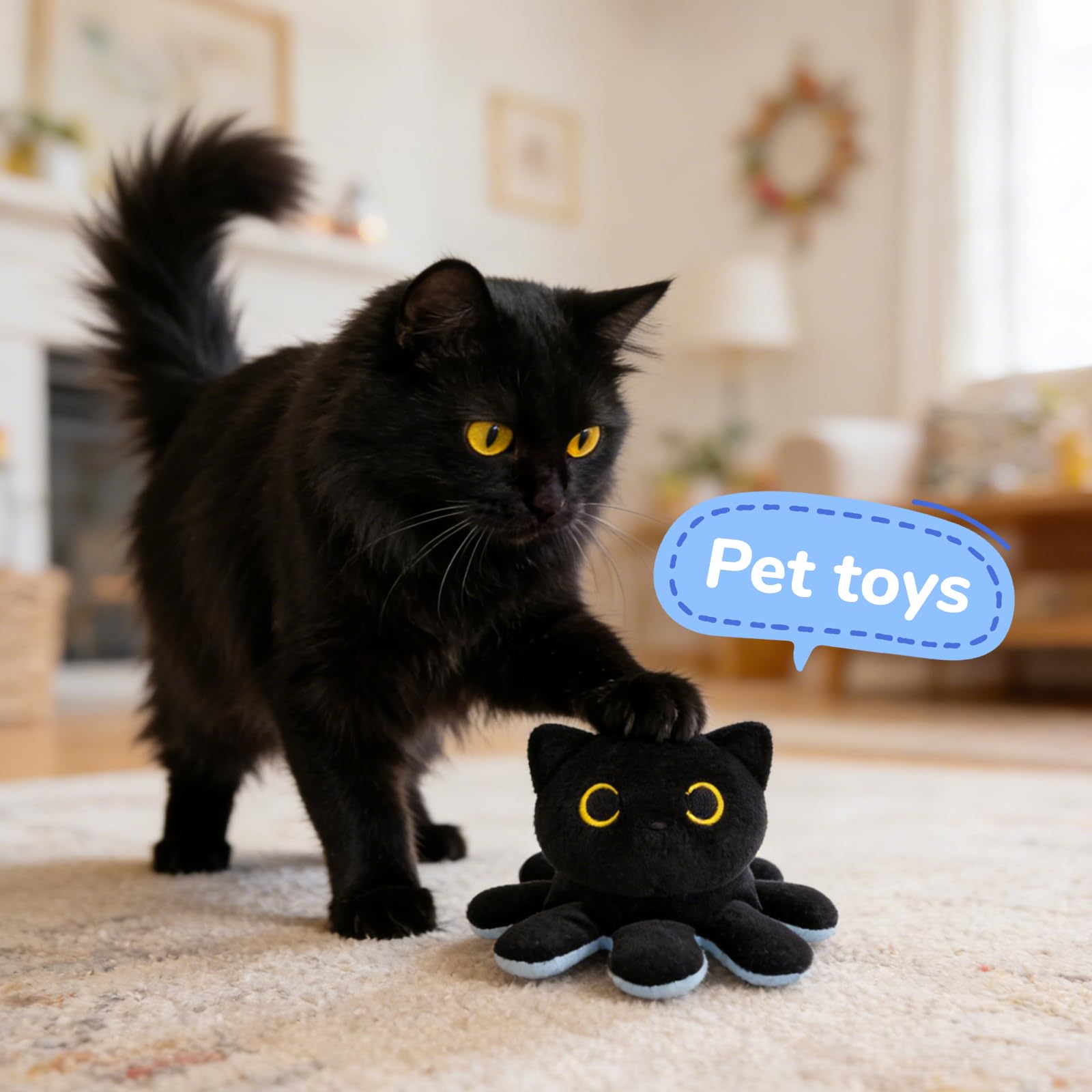 猫の顔 ぬいぐるみ 黒 Amazon.co.jp: ZeffuLyne タコ猫ぬいぐるみ 4インチ かわいいタコの