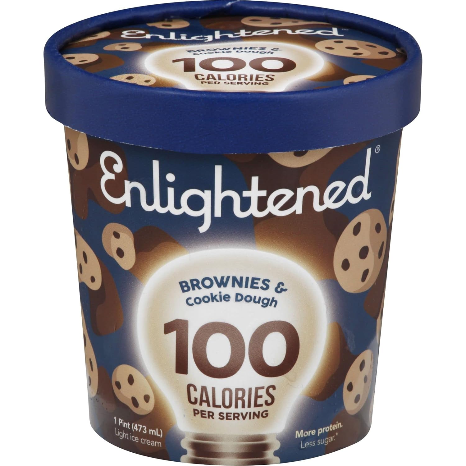 Enlightened, Brownies & Cookie Dough Ice Cream, 16 fl oz