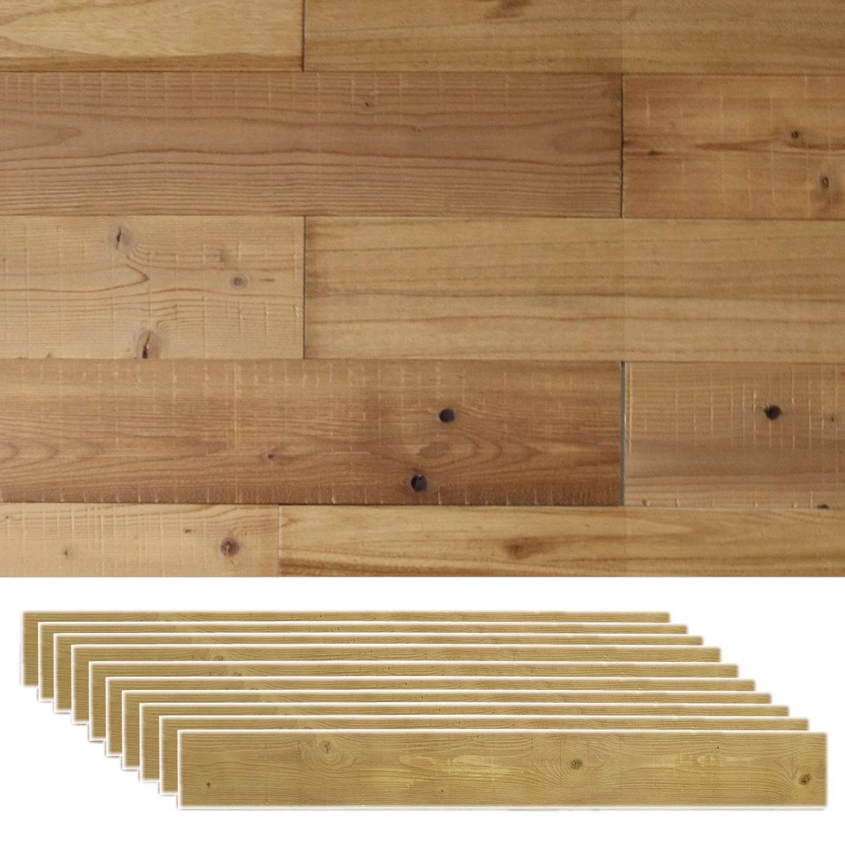 Amazon.co.jp: 住まいスタイル SOLIDECO 壁に貼れる天然木パネル 20枚