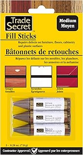 Wood Scratch Repair Fill Stick for Medium Toned Surfaces (Set of 3), Great for Touch-Ups and Repairs on Hardwoods Floors, Furniture, Cabinets and Plastic Surfaces.