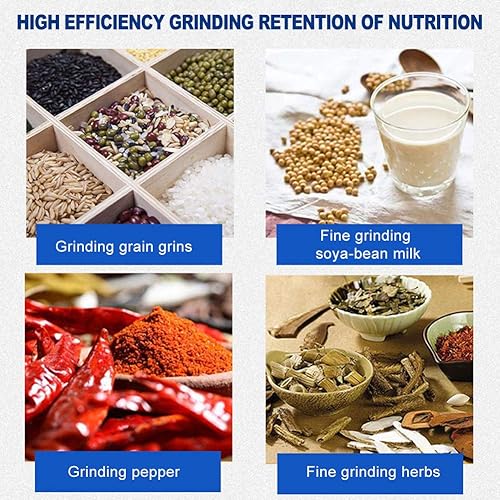 Miniatura 5 de ABORON Molinillo de grano eléctrico de 3000 W, molinillo de alimentación eléctrica comercial resistente, molinillo seco de 110 V, cereales de grano
