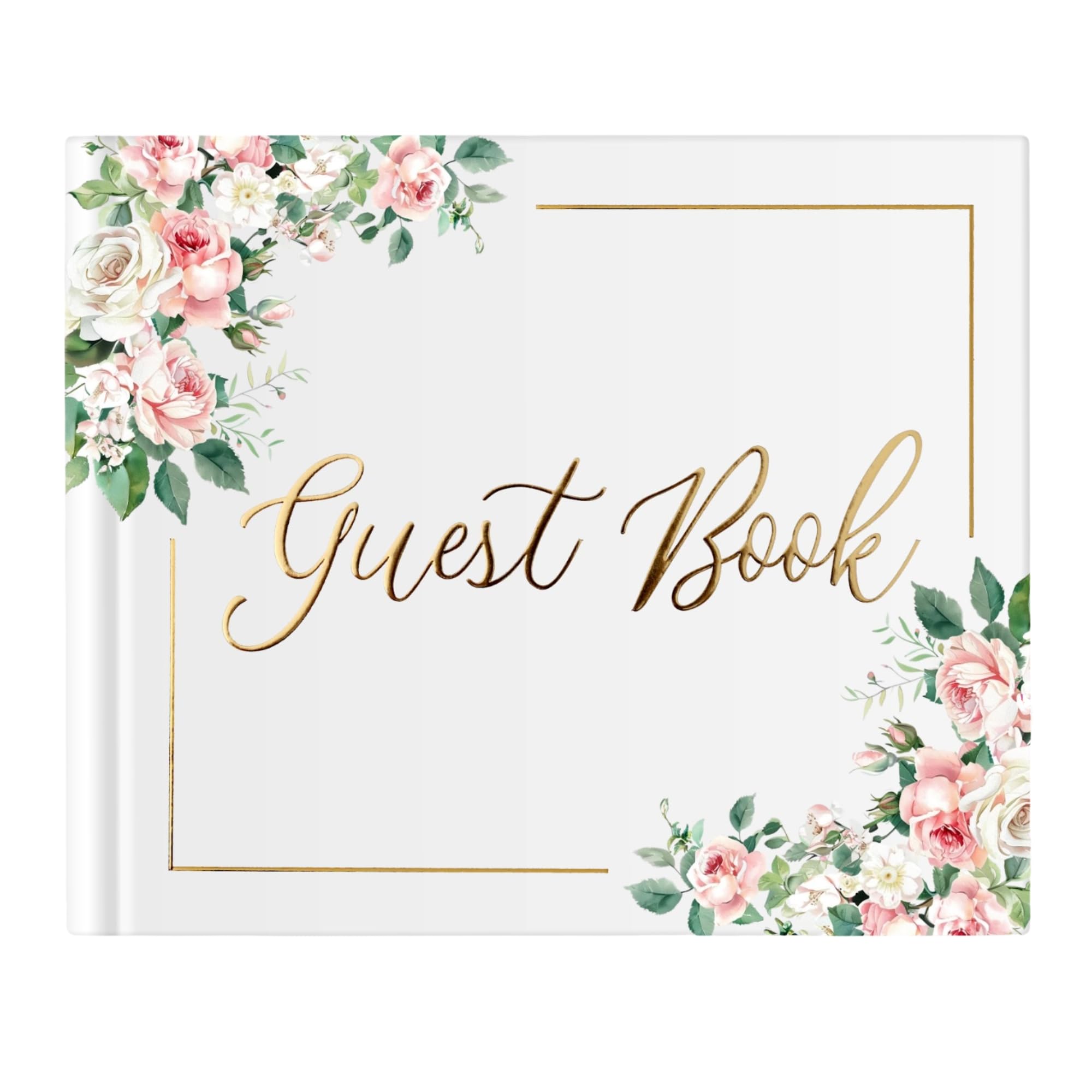 Gästebuch Hochzeit für Gäste zum Unterschreiben Elegante Hochzeit Gästebuch Ideen Einschreibebuch für Braut und Babyparty, Polaroid Gästebuch, 100 dick linierte und leere Seiten für Party,