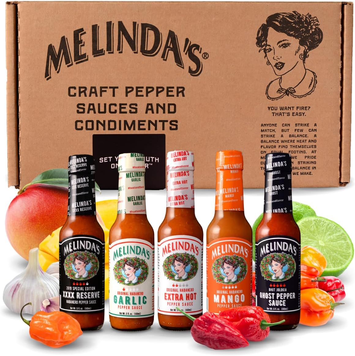 Amazon.com : Melinda's Hot Sauce Variety Pack - Extra Spicy Gourmet Hot ...