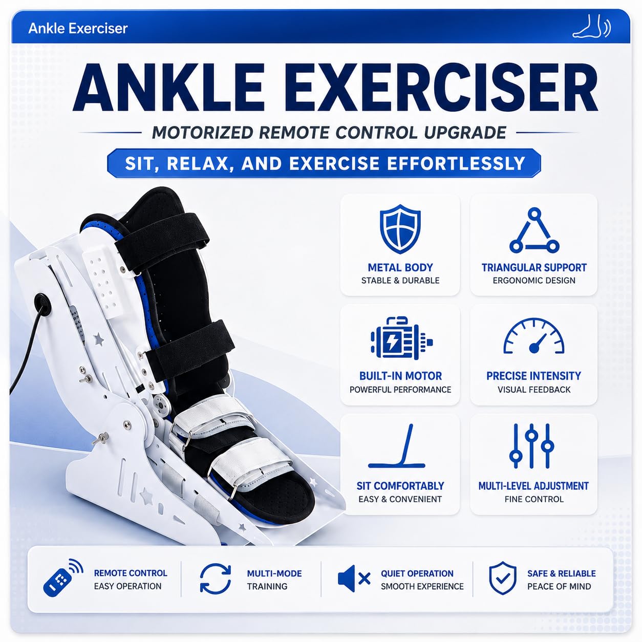 Equipo de rehabilitación de la articulación del Tobillo Leftfoot | Con mando a distancia, mejora la fuerza y flexibilidad articular con entrenamiento de fuerza