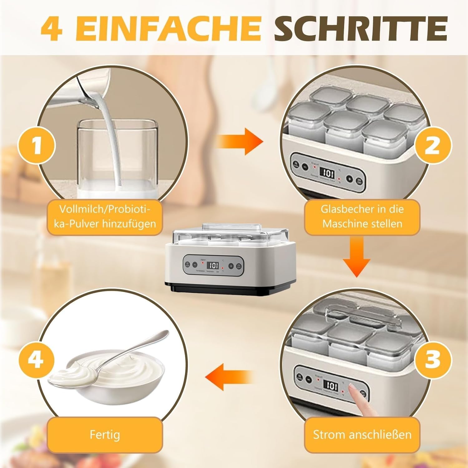 Yogurtiera Automatica 1.5L con Timer e Controllo Temperatura