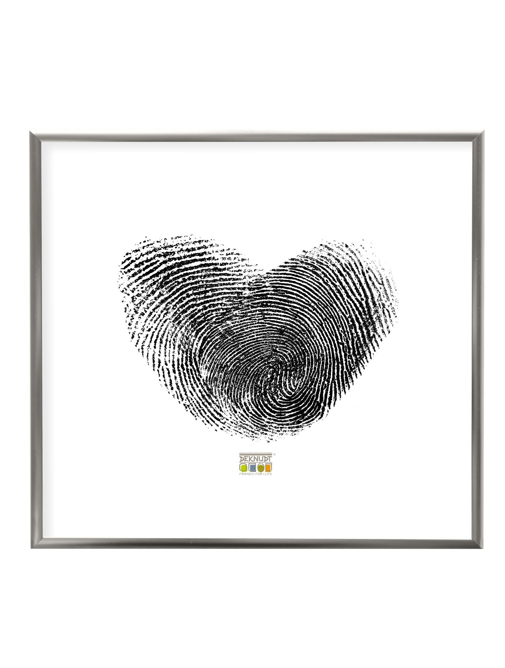 Cadre photo métal argenté Deknudt Frames S024D7 pour personnaliser votre mur de salon moderne