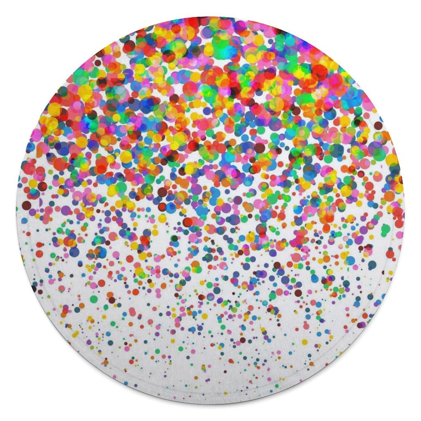 Couverture ronde flanelle 150cm Falling Confetti plaid canapé pliable jeté lit