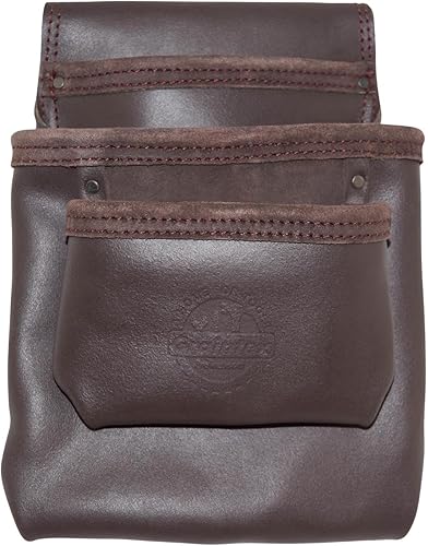 Miniatura 1 de Graintex OS2257 - Bolsa de herramientas y uñas bronceadas con aceite de 3 bolsillos color marrón oscuro para constructorelectricistafontanero