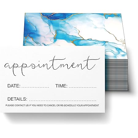 Appointment Reminder Cards Appointment Cards Reminder RXBC2011 Pack Of 500 Blue Blank Appointment Cards Business Reminder Cards 3.5x2 Inches - View #2