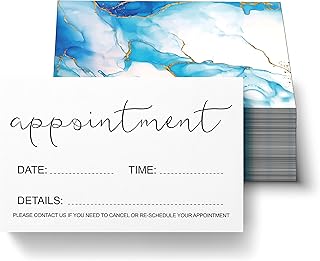 RXBC2011 Appointment Reminder Card appointment Cards Blue Watercolor Pack of 100
