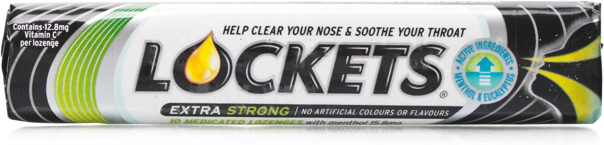 Extra Strong Cough Drops Sweets Roll 43g (5 Rolls)