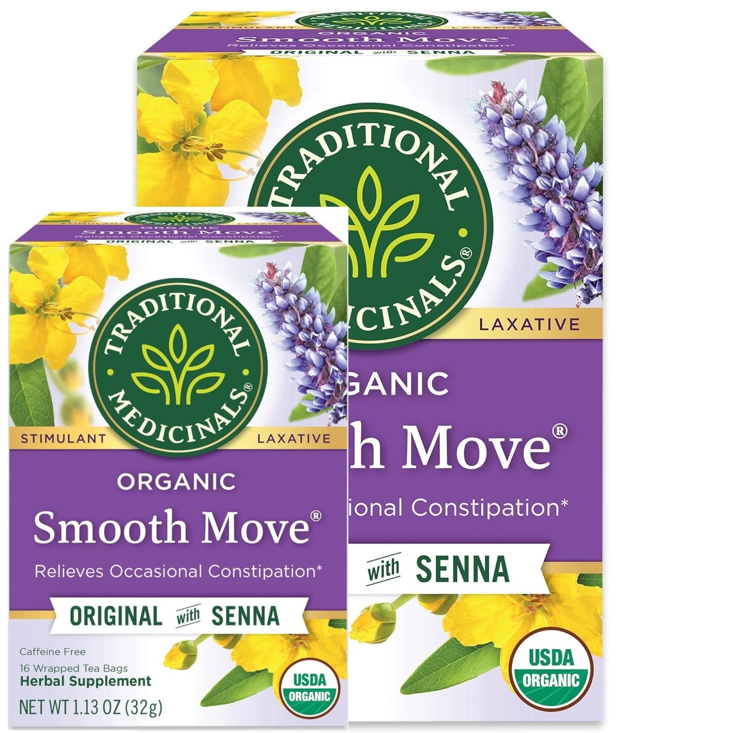 Tradetional Medicinal, Orgenic Smooth Move, Tea Bags, 16 bag, PACK OF 2