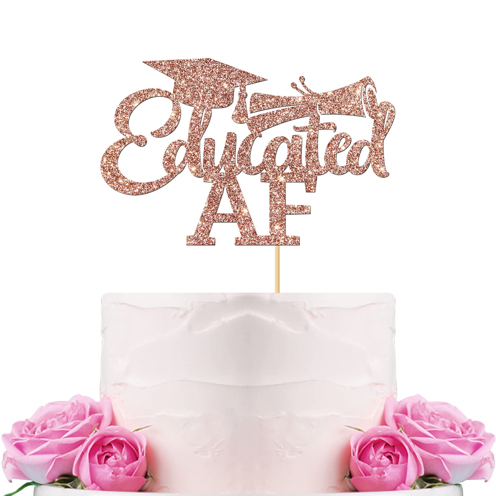 Buy WeBenison Educated AF Cake Topper / 2022 Graduation Cake