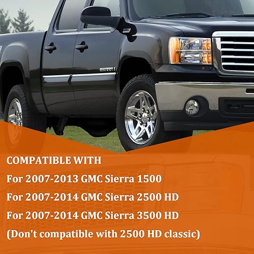Miniatura 6 de Par de faros delanteros con lámparas de parachoques compatibles con GMC Sierra 1500 2500 3500, 2001, 2002, 2003, 2004, 2005, 2006, GMC Sierra 1500