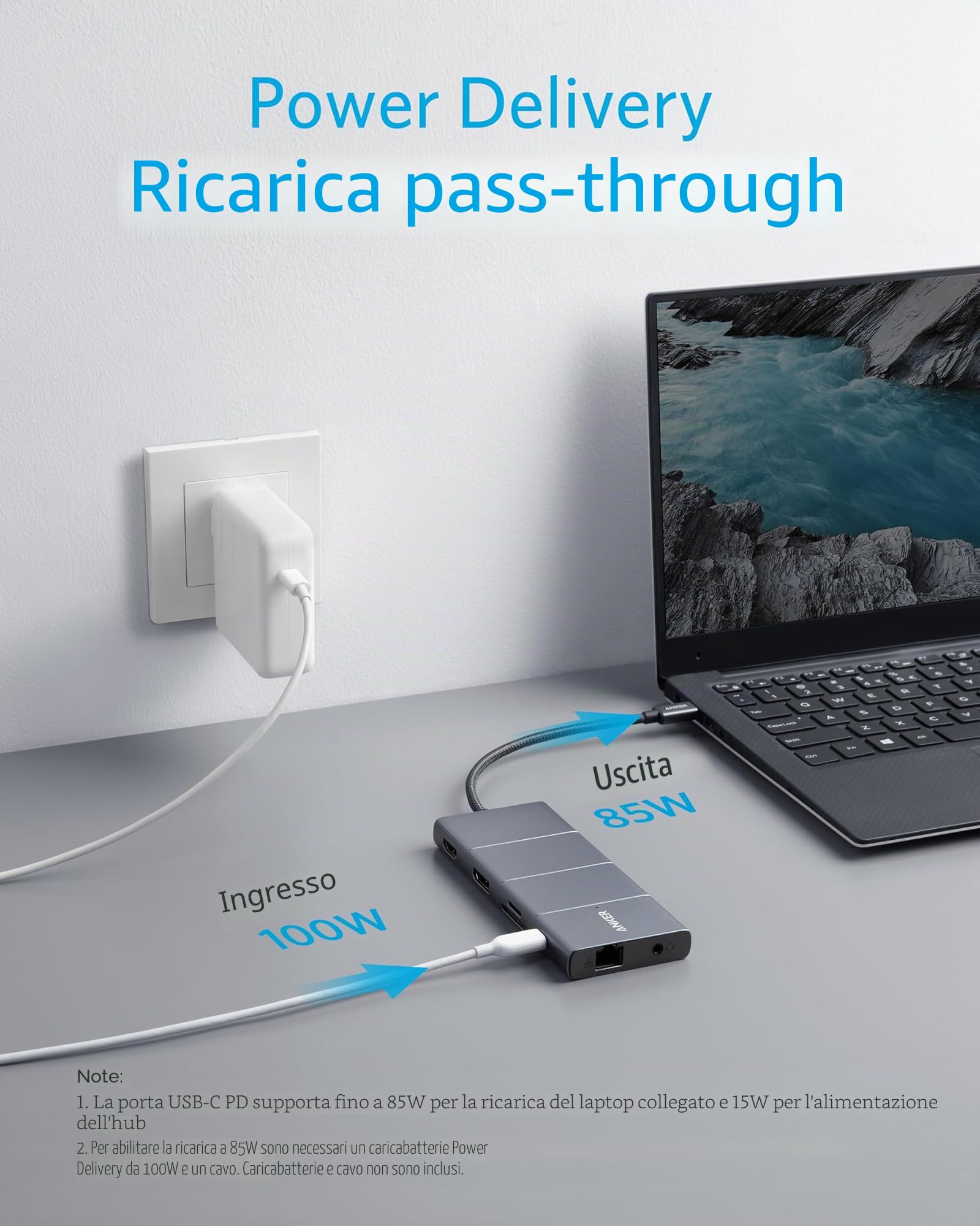 Anker Hub USB C 11 in 1 100W, PowerExpand Adattatore con HDMI 4K 60Hz e DP, 100W Power Delivery, USB C e 3 Porte Dati USB A, Ethernet 1 Gbps, Audio 3,5 mm, Lettore Schede MicroSD e SD