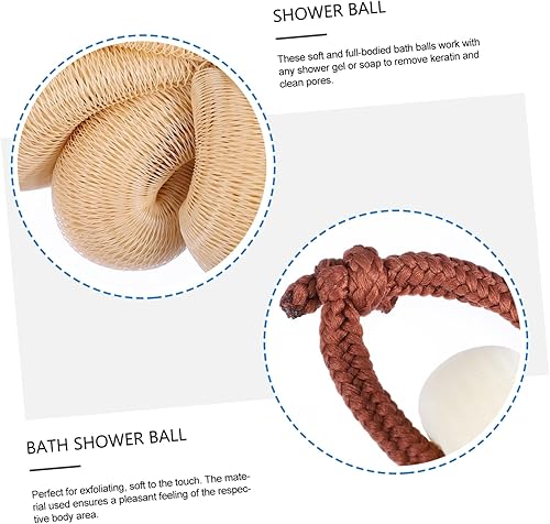 Miniatura 7 de Bola de baño de 4 piezas Red de ducha de flores Esponja Flor Bola de baño Esponja de baño Esponja de baño Esponja de baño Esponja de baño Depurador