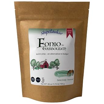 Shipetaukin Fonio for Tabbouleh - Gluten Free - Vegan - Non GMO - Fonio African Supergrain - Substitute for Bulgur 28 Ounces