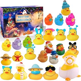 Rubber Duck Advent Calendar 2023 | Mini Christmas Rubber Ducks Advent Calendar | Advent Calendar 2023 Kids | Toy Advent Calendar 2023 For Kids, Boys, Girls, Christmas Party Favor Gifts